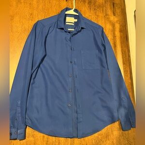 Topman Premium Men's Blue Long Sleeve Shirt